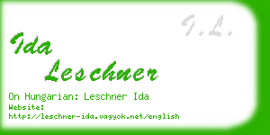ida leschner business card